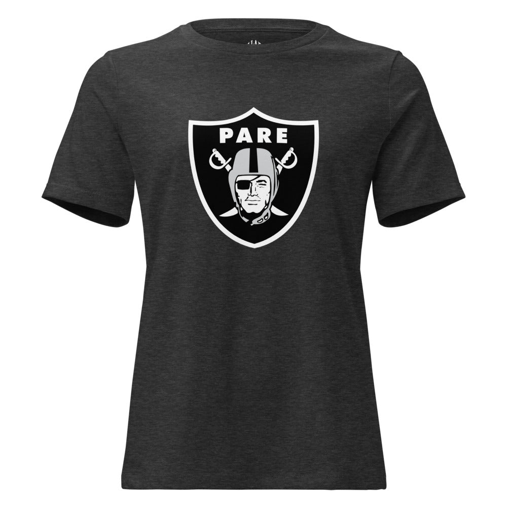 raider pare women's relaxed t-shirt