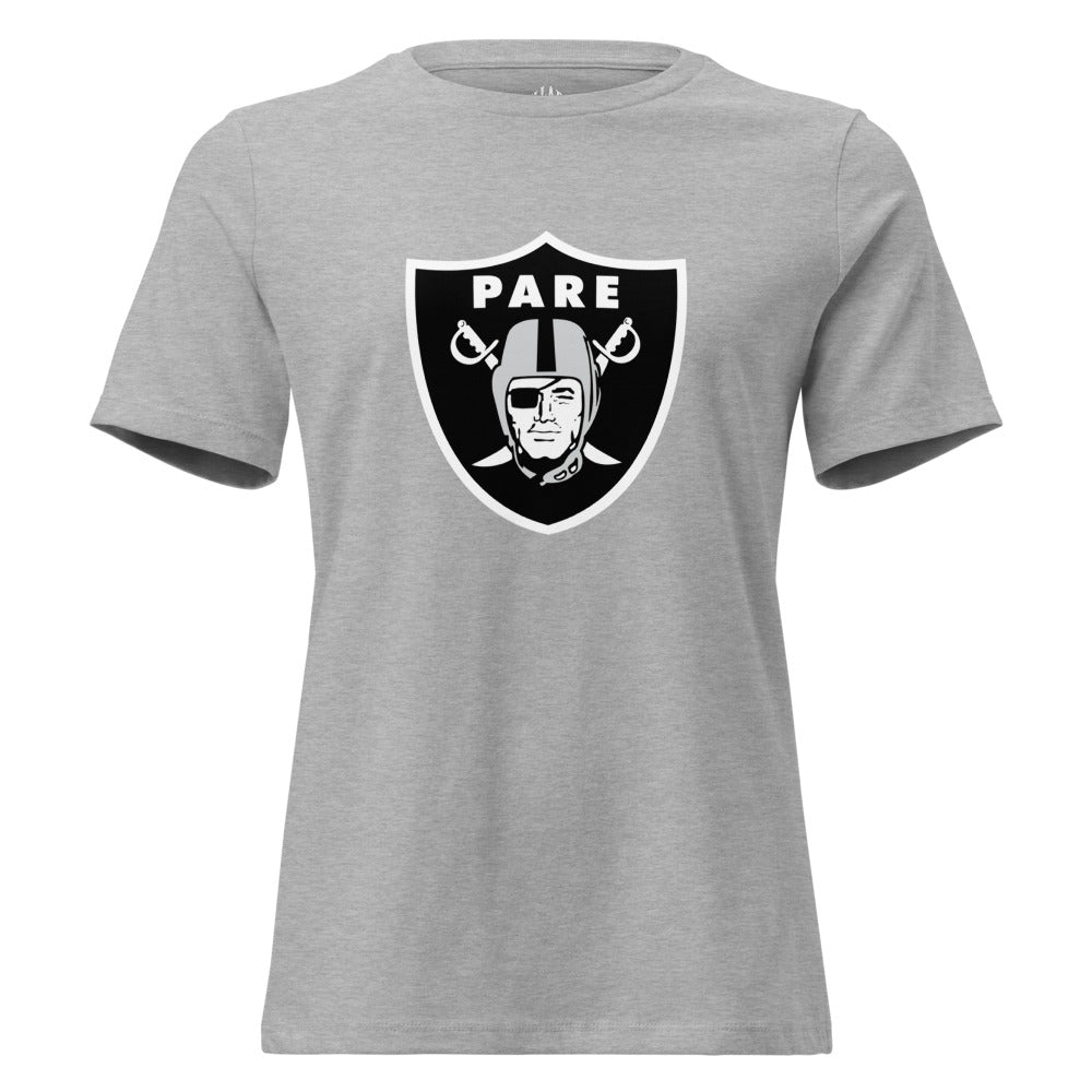 raider pare women's relaxed t-shirt