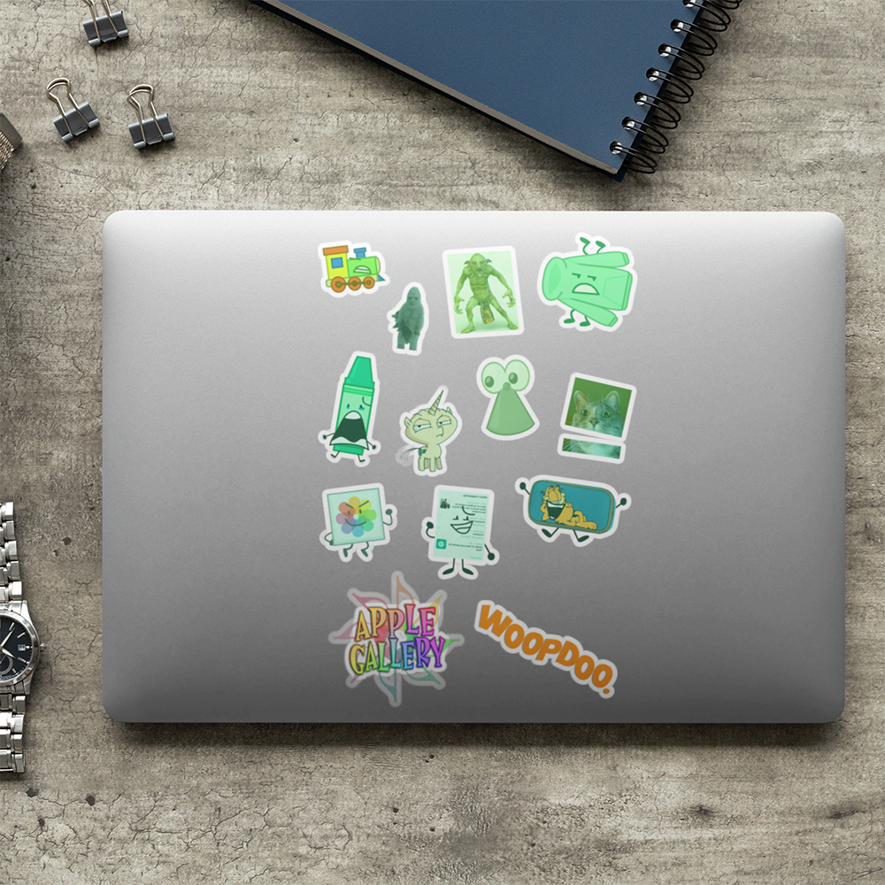 WoopDoo - 10 Years Sticker Sheet - GREEN – Crowdmade