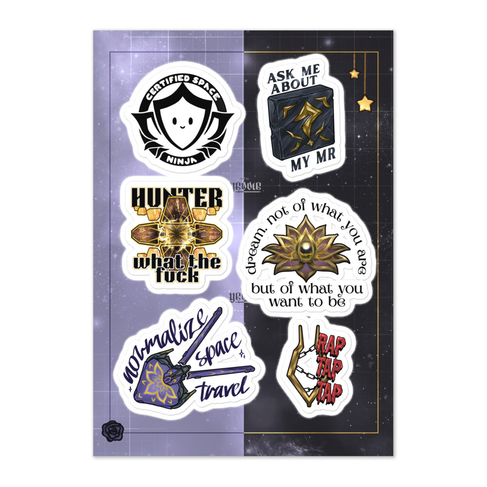 tenno stickers v1 | warframe FANMERCH | kiss-cut sticker sheet
