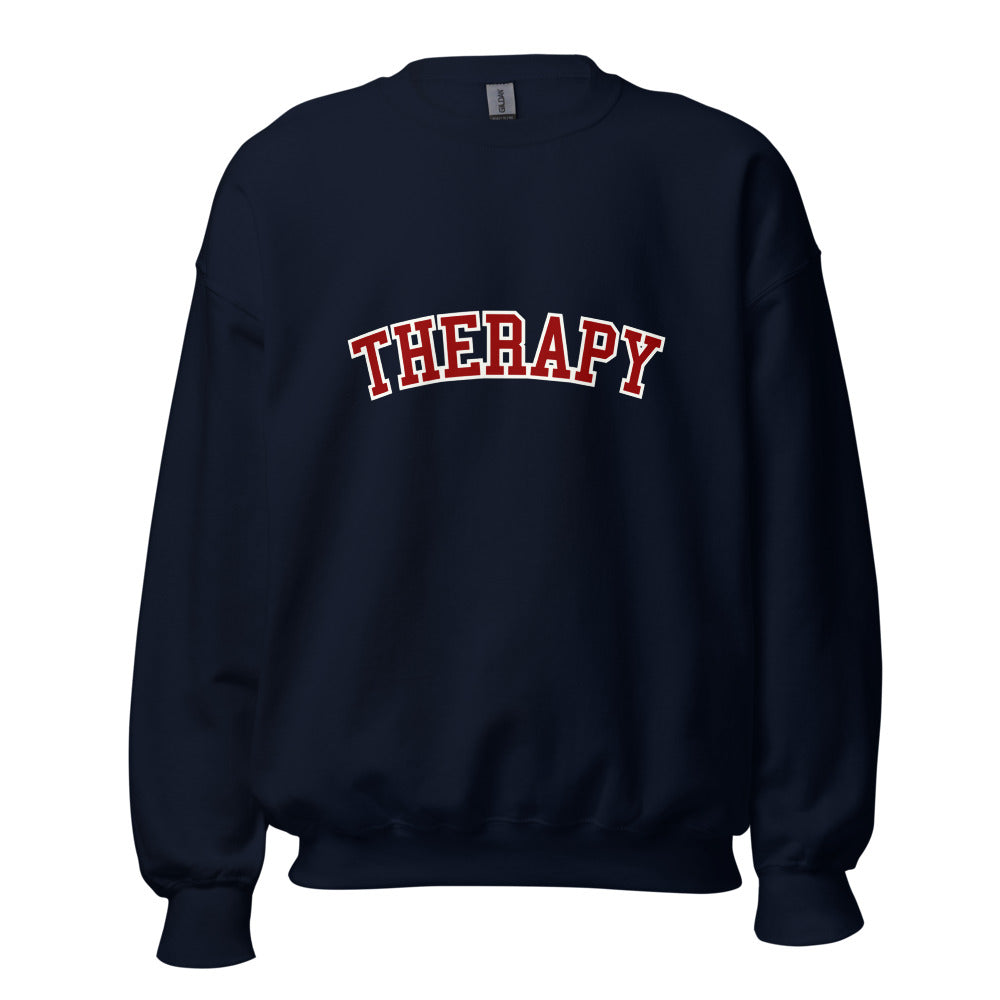 "Therapy" Sweatshirt in Navy or Gray