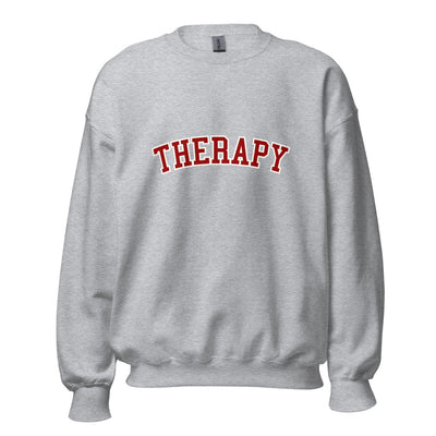 "Therapy" Sweatshirt in Navy or Gray