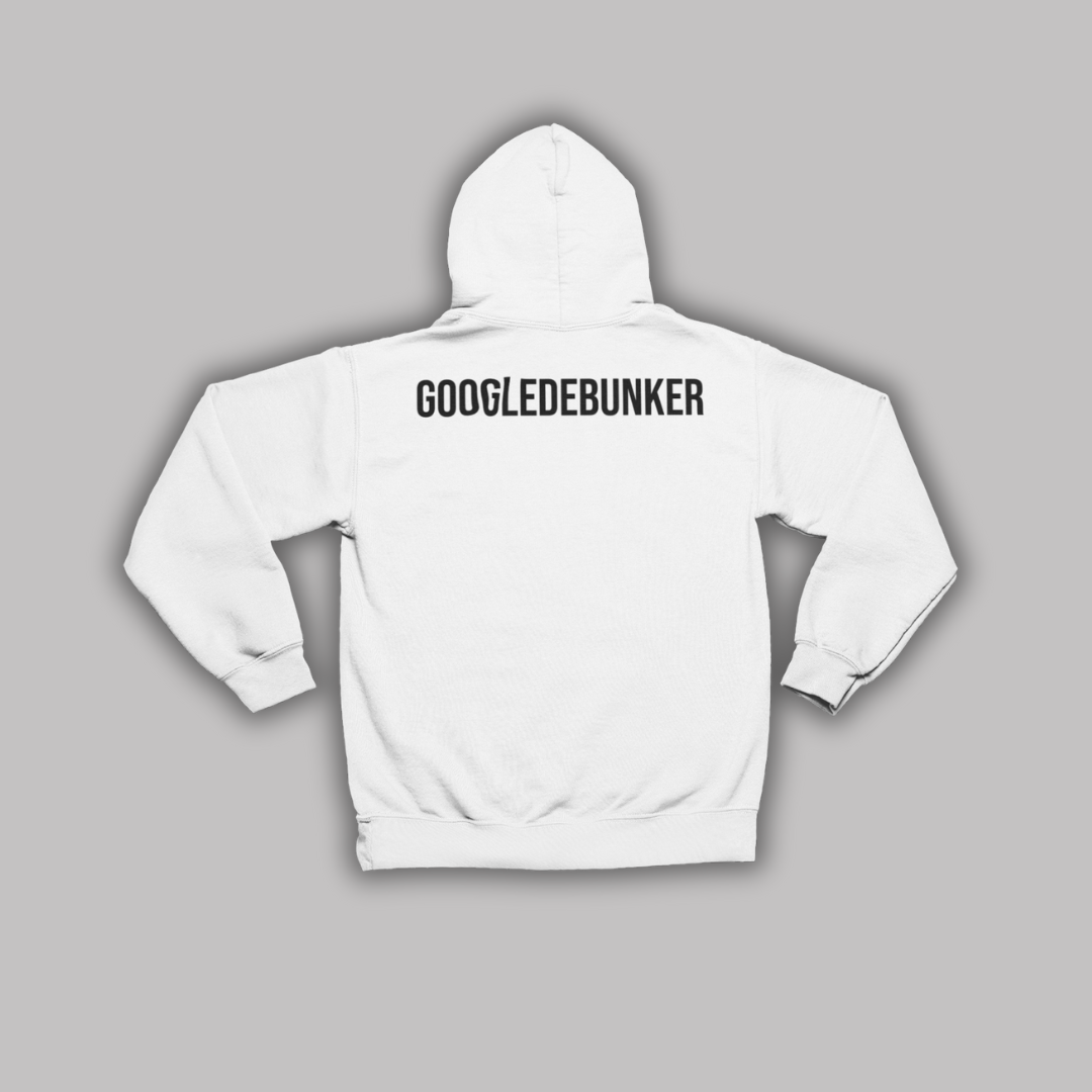 GOOGLEDEBUNKER White Hoodie