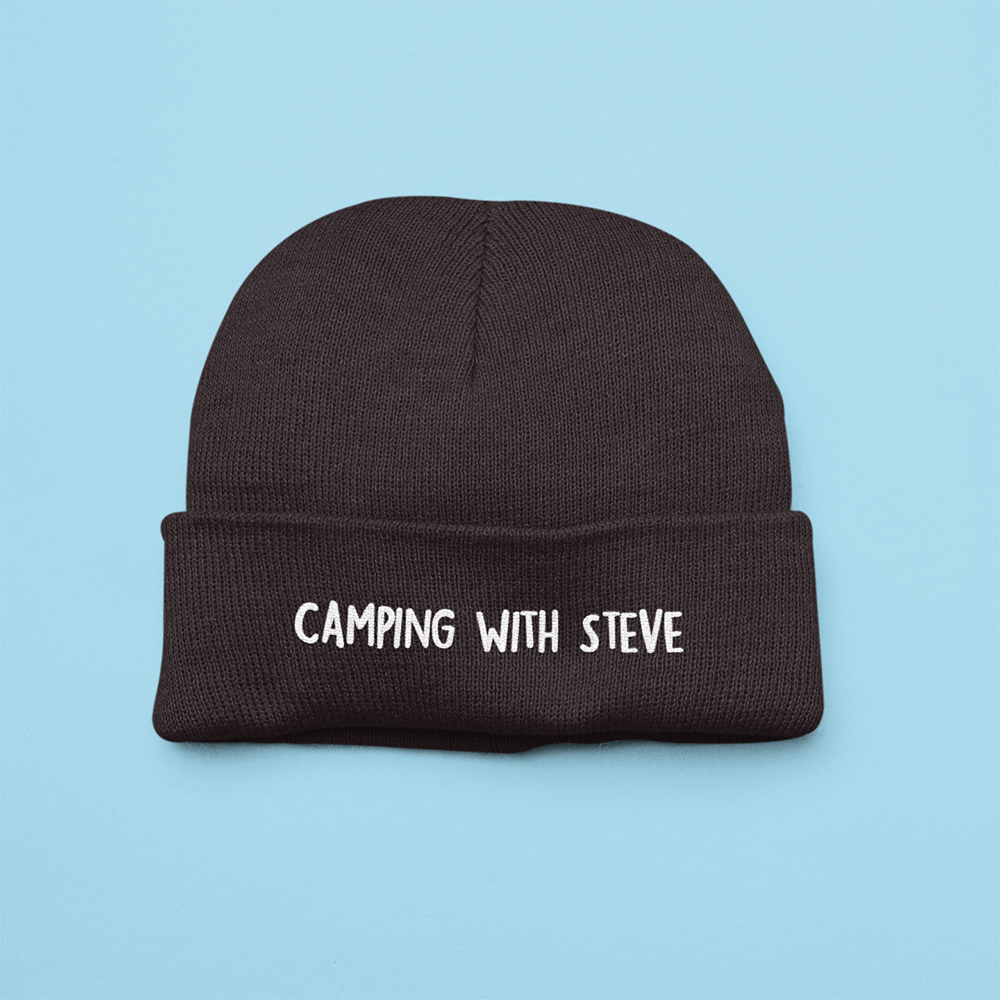 Camping With Steve Embroidered Beanie