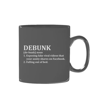 Debunk Definition Black Mug