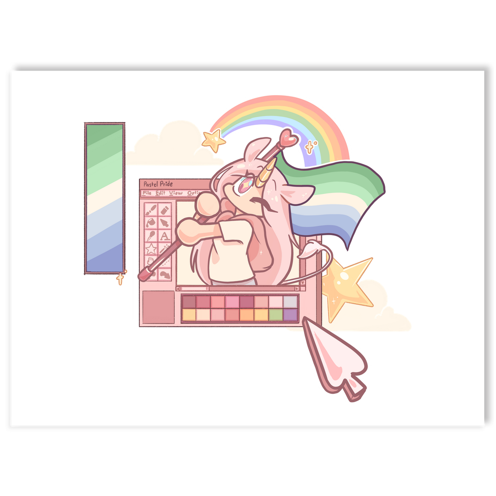 Pastel Pride Webcore Gay Sticker