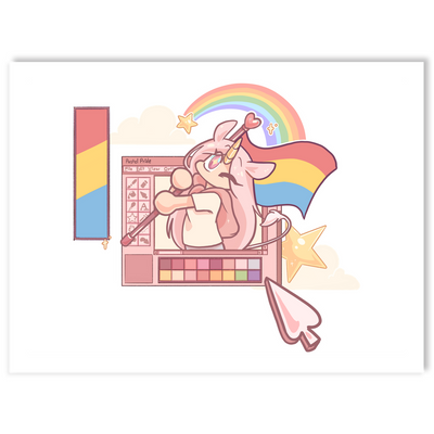 Pastel Pride Webcore Pan Sticker