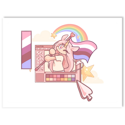 Pastel Pride Webcore Gender Fluid Sticker