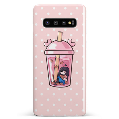 Heart Bubble Tea Alex White Dots Samsung Case