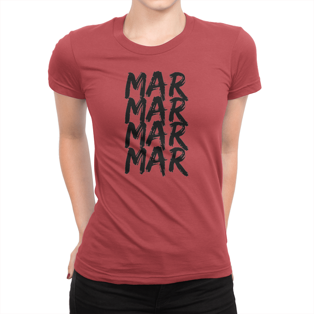 MarMar Stacked - Ladies T-Shirt Red