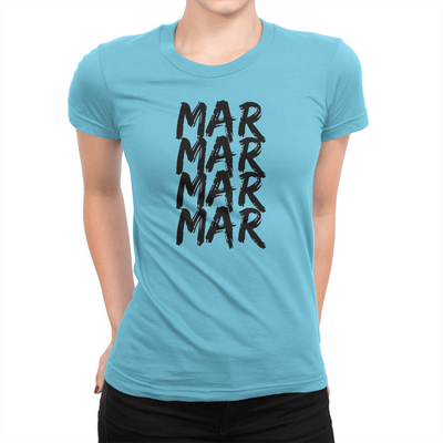 MarMar Stacked - Ladies T-Shirt Tahiti Blue
