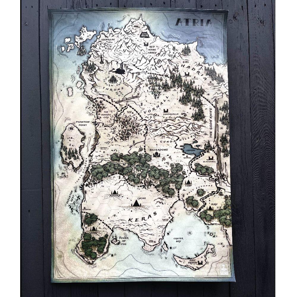 Max Atria Map RUNEHAMMER - Hard Suit, World of Atria Canvas Map – Crowdmade