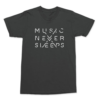 Music Never Sleeps Neon Lights - Unisex Tshirt