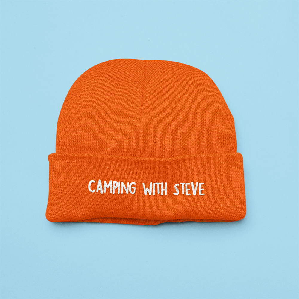 Camping With Steve Embroidered Beanie