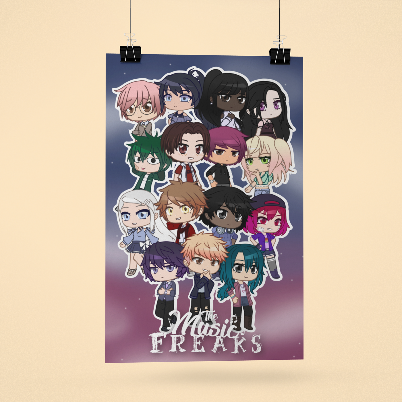 RosyClozy The Music Freaks Chibi Poster