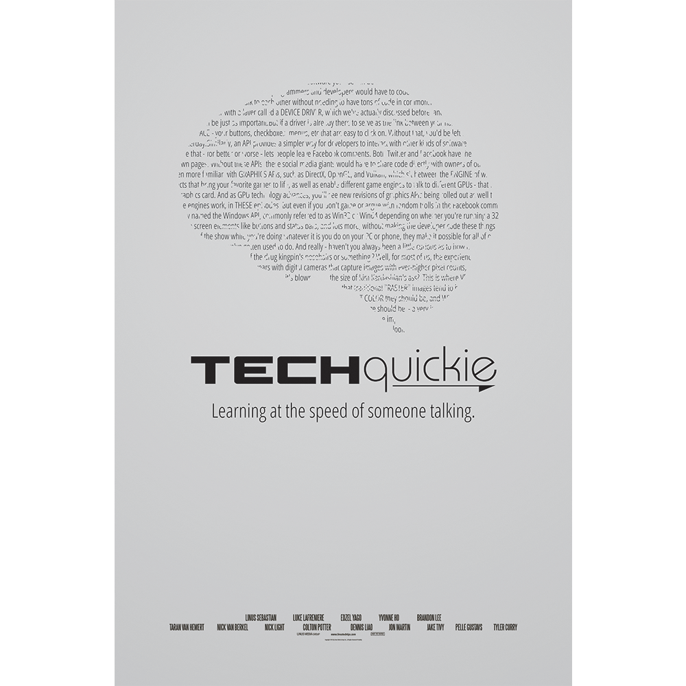 Tech Quickie -  24"x36" Poster