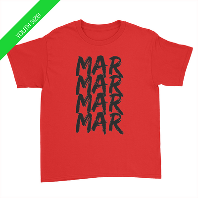 MarMar Stacked - Youth T-Shirt Red