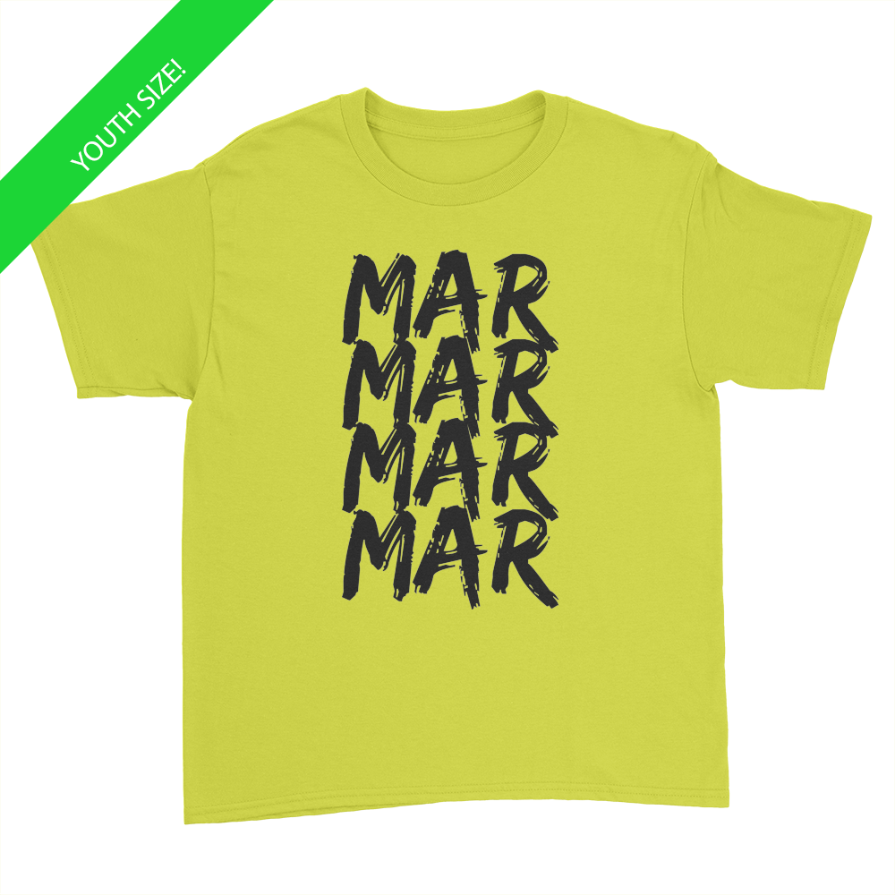 MarMar Stacked - Youth T-Shirt Safety Green