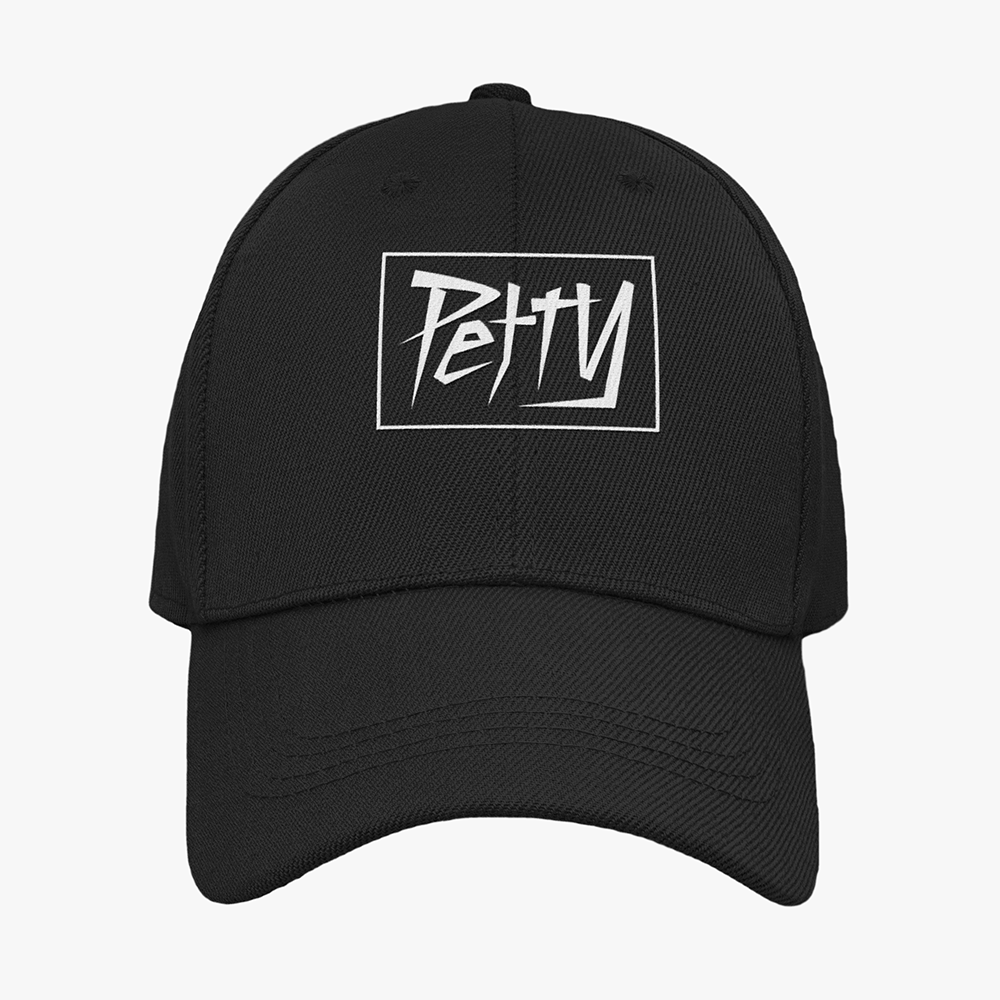 PETTY EMBROIDERED BLACK HAT