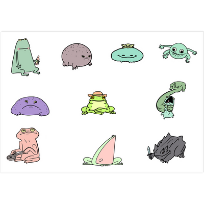 Frog Sticker Sheet