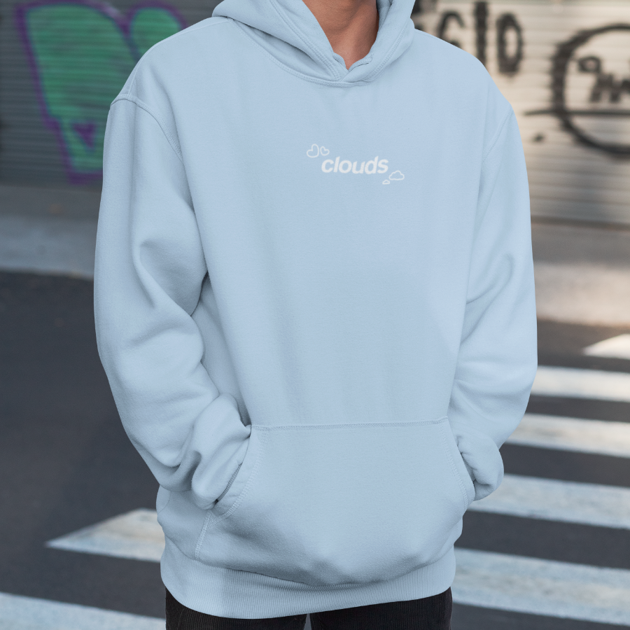 Clouds Hoodie Blue