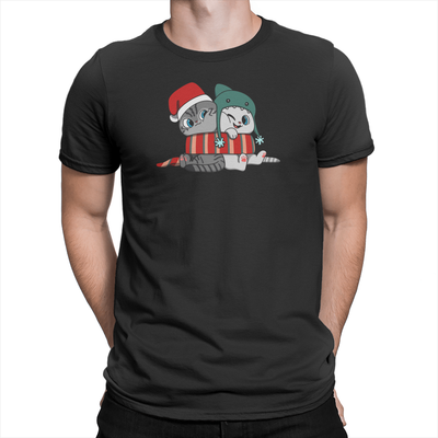 Nala and Coffee Snuggle Scarf Holiday Unisex Shirt Black