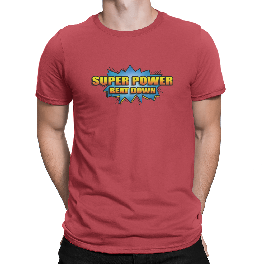 Super Power Beat Down - Unisex T-Shirt Red