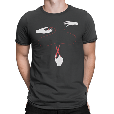 The Red String of Fate - Unisex T-Shirt Black