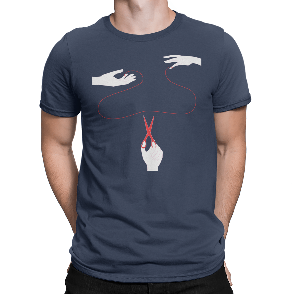 The Red String of Fate - Unisex T-Shirt Navy