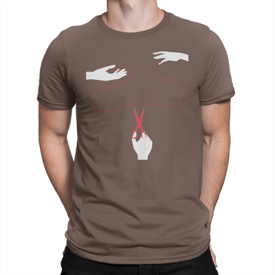 The Red String of Fate - Unisex T-Shirt Brown