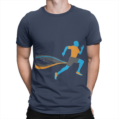 Male Runner - Unisex T-Shirt Navy