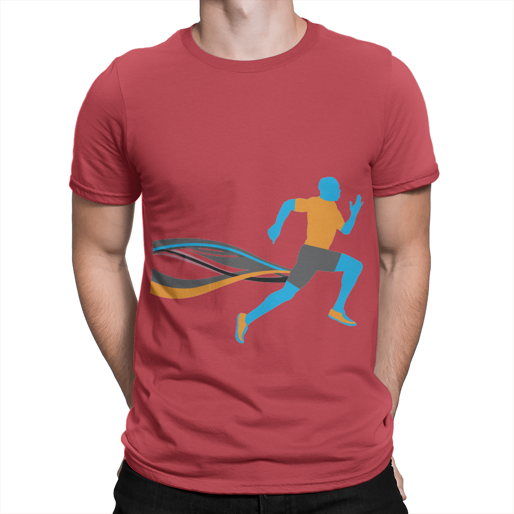 Male Runner - Unisex T-Shirt Red