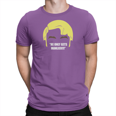 He Only Gets Manlier - Unisex T-Shirt Team Purple