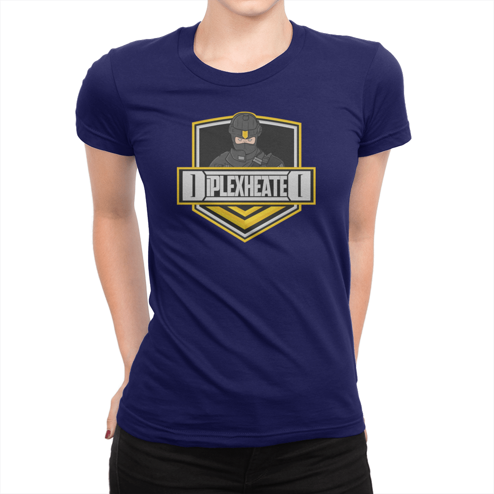 Diplex Heated Logo - Ladies T-Shirt Navy