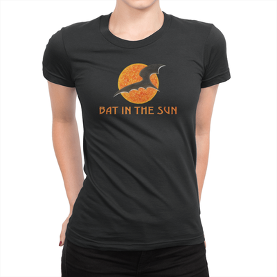 Bat In The Sun Logo - Ladies T-Shirt Black
