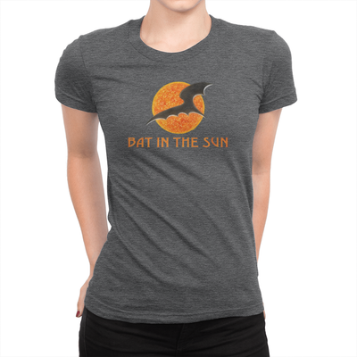 Bat In The Sun Logo - Ladies T-Shirt Dark Grey Heather