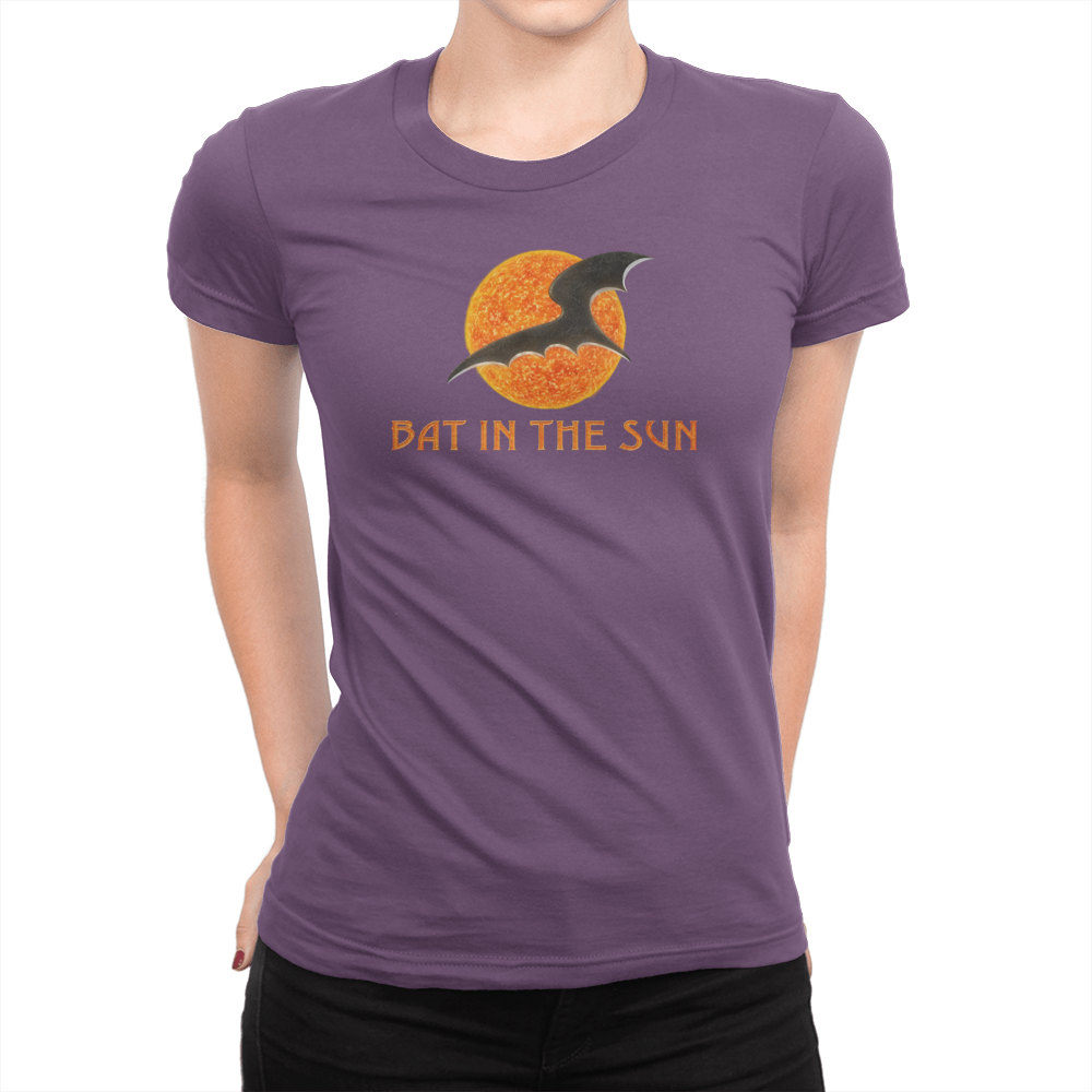 Bat In The Sun Logo - Ladies T-Shirt Team Purple