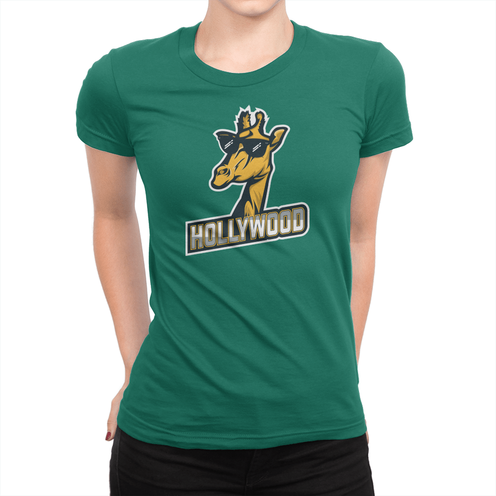London Hollywood Giraffe - Ladies T-Shirt Kelly