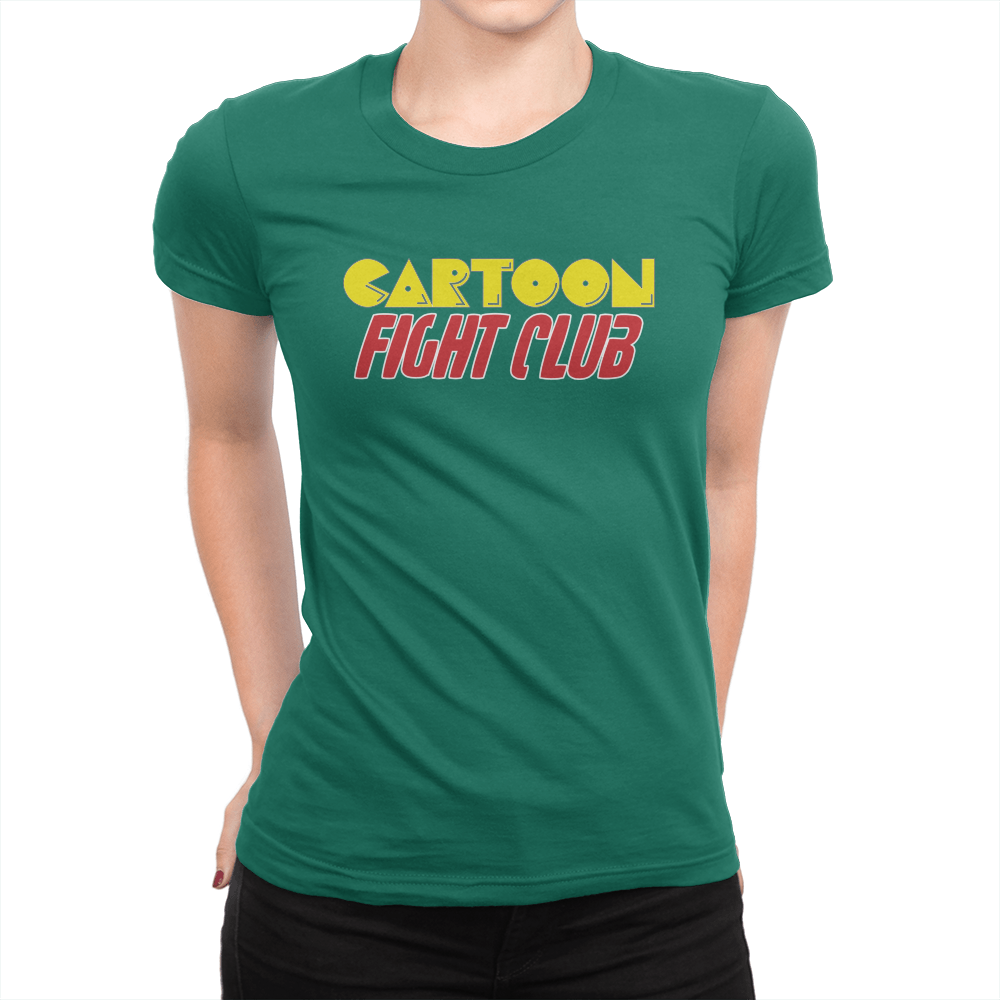 Cartoon Fight Club - Ladies T-Shirt Kelly