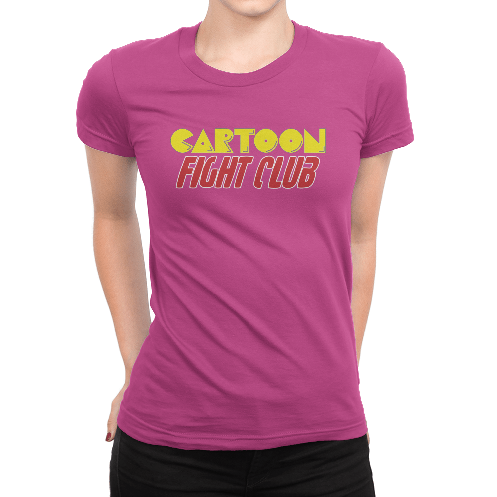 Cartoon Fight Club - Ladies T-Shirt Berry