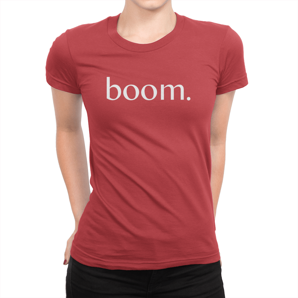 boom. - Ladies T-Shirt Red
