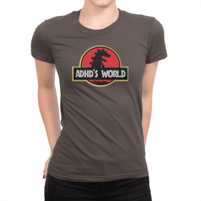 ADHD's World - Ladies T-Shirt Chocolate