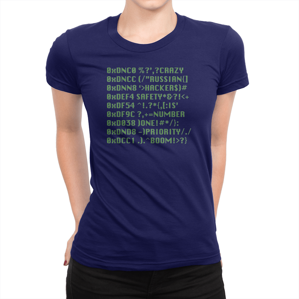 Hacker - Ladies T-Shirt Navy