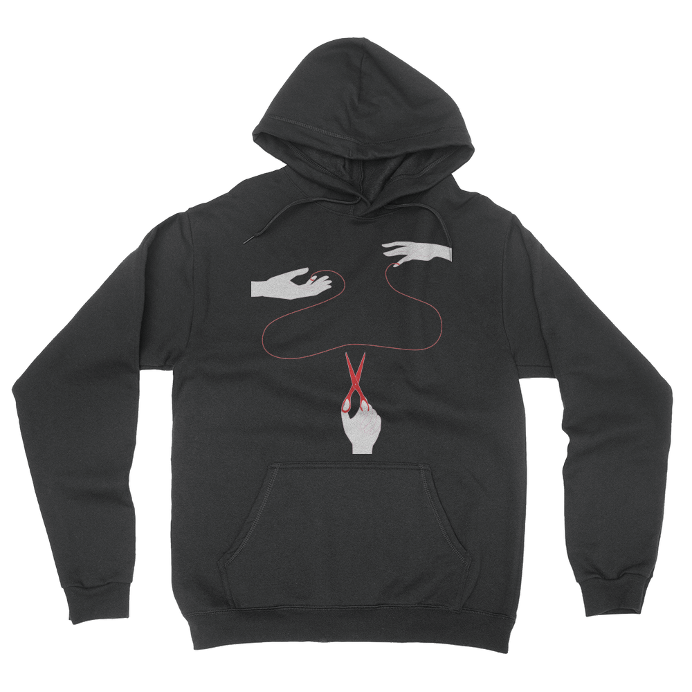 The Red String of Fate - Unisex Pullover Hoodie Black