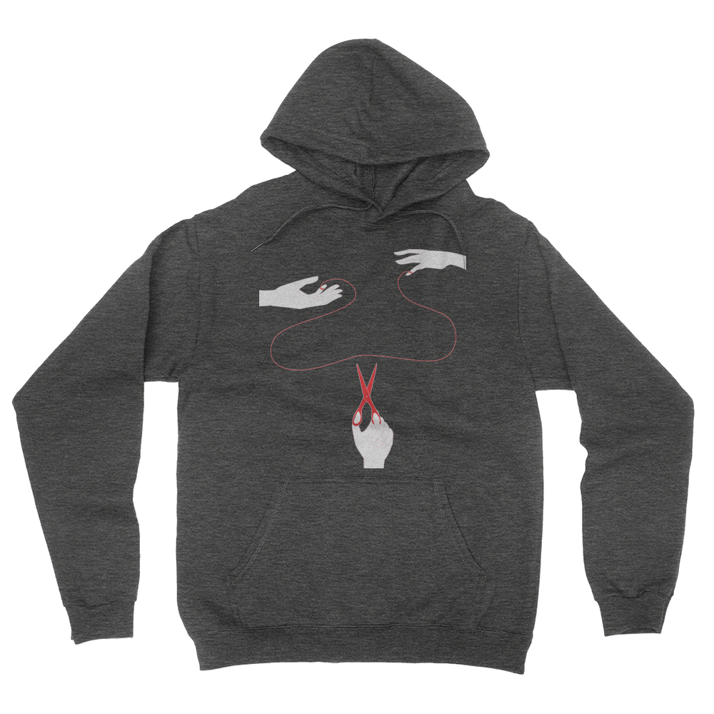 The Red String of Fate - Unisex Pullover Hoodie Dark Heather