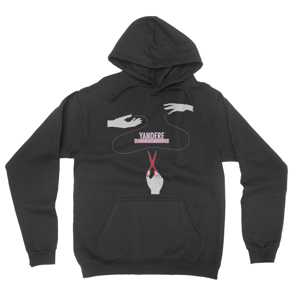 The Red String of Fate (Logo) - Unisex Pullover Hoodie Black