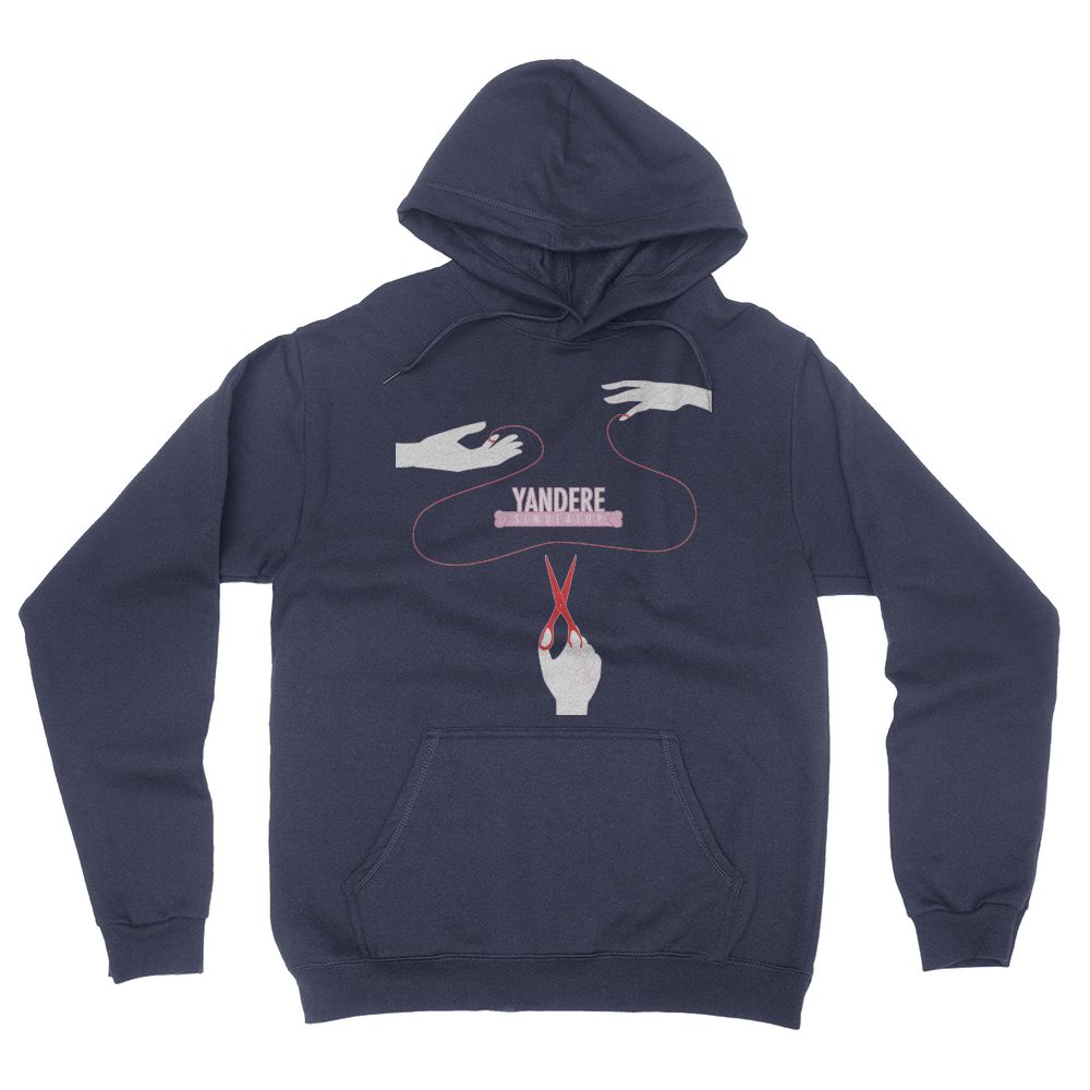 The Red String of Fate (Logo) - Unisex Pullover Hoodie Navy