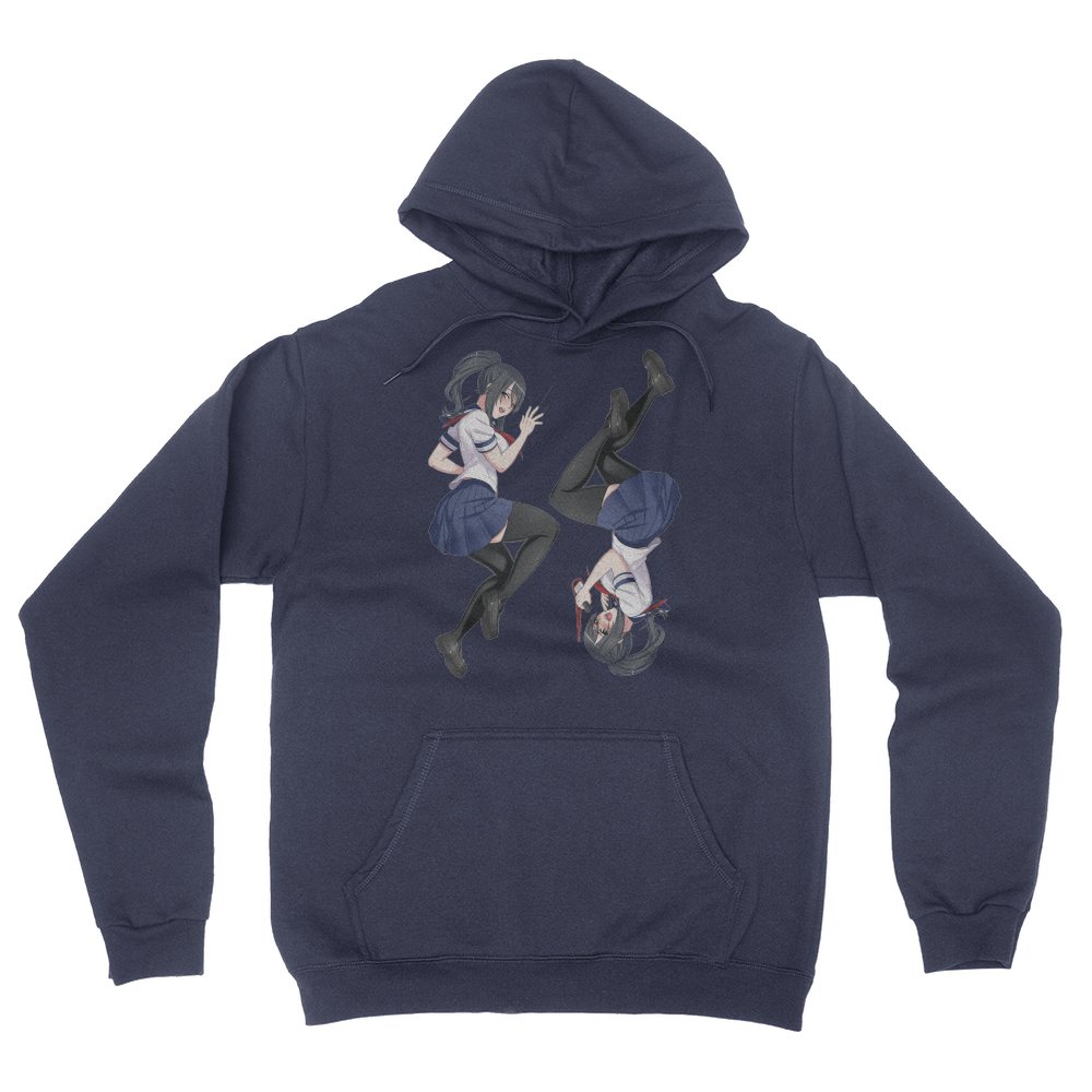 Two Sides - Unisex Pullover Hoodie Navy