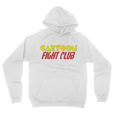 Cartoon Fight Club - Unisex Pullover Hoodie White