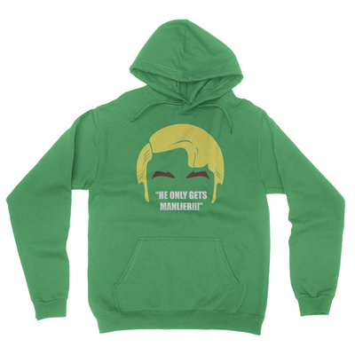 He Only Gets Manlier - Unisex Pullover Hoodie Irish Green